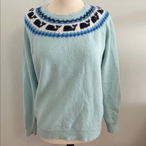 Vineyard Vines Blue Whale Fair Isle Nordic Lambswool Sweater